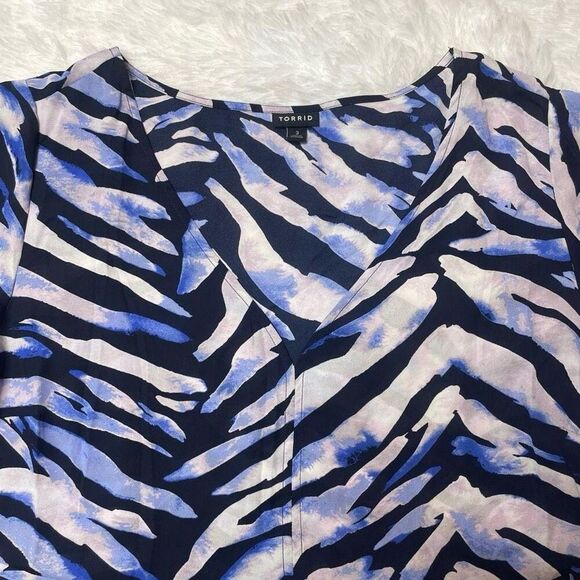 Torrid Lot of 5 Tops Blouses Chiffon Rayon Plus Size 3X Womens Floral Shirts - Picture 4 of 16